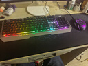 狼蛛（AULA）T101真机械手感键盘鼠标套装 有线键鼠套装 游戏办公电脑键盘 混光 吃鸡套装 金属面板 黑 实拍图