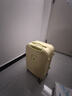 袋鼠（KANGAROO）多功能行李箱男女高颜值结实耐用学生旅行万向轮拉杆箱密码锁皮箱 柠檬黄【多功能加厚抗摔】 20英寸 【登机箱】 实拍图