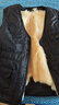 恒源祥品牌高档男装  皮毛一体马甲真皮羊毛背心男中老年人羊皮马夹冬季加厚保暖棉坎肩 真皮毛内胆可拆卸 3XL建议135-155斤 实拍图