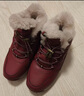 足力健老人鞋雪地靴高帮加厚棉鞋羊毛鞋2296303D 女/雅致红 39 实拍图