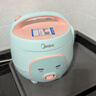 美的（Midea）小电饭煲迷你微压小型家用电饭煲1-2人用电饭锅小电锅宿舍用萌趣老式多功能煲汤煮饭煮粥不粘内胆 【趣味小猪煲】一键快煮 1.6L 黑晶防粘内胆 实拍图