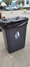 欧湃垃圾桶无盖60L方形黑灰色家用厨房商用餐饮饭店专用大号垃圾箱 实拍图