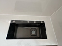 卡莎蒂5.0加厚水槽大单槽厨房水槽304不锈钢洗菜盆一体盆压纹集渣盆四孔 5.0加厚【75*40cm】4孔集渣-满配 实拍图