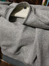 JEANSWEST LIFE真维斯加绒卫衣男秋冬季加厚保暖外套三角设计重磅灰色圆领上衣男 实拍图