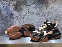 莎莱茜（SALAXI）2025秋冬新品昆仑山脉拼色老爹鞋男女款情侣厚底休闲鞋增高气垫鞋 黑杏色 40 男款 实拍图