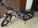 凤凰山地自行车男女变速山地车碟刹青少年儿童自行车学生单车 星际 粉紫【变速】后座+LED灯+三刀轮 20寸【适合125-160cm】 实拍图