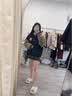 花语志女士外套秋冬小个子百搭短款外套棒球服休闲加厚女装外套夹克韩版 滑板胸章棒球服【黑色】 L 【建议90-100斤】 实拍图