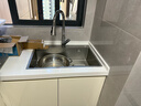 九牧不锈钢抗菌压纹手工水槽大单槽厨房洗菜盆洗碗池70*48含龙头02376 实拍图
