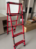 比力梯子家用伸缩梯加厚铝合金多功能折叠人字梯升降扶梯工程楼梯 【可坐款】5步红【全铝合金】 实拍图