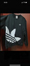 adidas经典时尚宽松抓绒圆领卫衣套头衫男女秋季阿迪达斯三叶草 黑色 L 实拍图