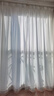 铭聚布艺幻影纱帘 透光不透人客厅阳台挂钩白色窗纱2.5米宽*2.4米高1片 实拍图
