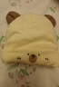 十月结晶婴儿帽子秋冬季新生儿胎帽护囟门帽 夹棉款-浅黄小熊（0-6个月） 实拍图