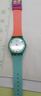 Mtin斯沃琪Swatch橡胶硅胶表带GB274 SUOB704原创炫彩手表带男女代用 裸粉色 17mm 实拍图