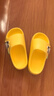 巴布豆儿童拖鞋男女童宝宝软底居家浴室夏季凉拖鞋 黄色 160码 实拍图