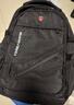 JINSHIWQ双肩包男大容量商务旅行背包登山书包电脑包黑色 升级加大号 实拍图