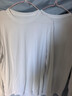 京东京造【10A抗菌T】长袖t恤男卫衣打底衫衣服白小T男装 白色 L 实拍图