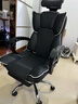 锦汐电脑椅办公椅子电竞椅家用人体工学椅老板椅主播靠背椅皮革转椅 黑色+4级杆+乳胶+脚踏【大满配】 实拍图