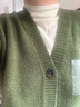 优衣库女装舒芙蕾针织短开衫/外套空调衫通勤478339 57 深橄榄色 L /160/88A 实拍图