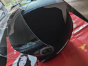 野马（YEMA）3c认证623S电动车头盔男摩托车安全帽女冬季双镜片半盔 四季通用 均码 亚黑配透明镜片 实拍图
