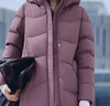 坦博尔羽绒服女中长款连帽休闲妈妈款加厚外套510506D 紫罗兰 195  实拍图