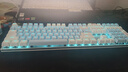 达尔优（dareu）EK815机械合金版键盘 有线键盘  电竞游戏键盘 多键无冲108键单光 女生 白色蓝色 茶轴 实拍图