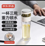 京东京造 玻璃杯 全能茶水分离杯 泡茶杯双层泡茶分离杯子男士月光银330ml 实拍图