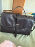 裘真新年礼物 植鞣牛皮007邮差包女真皮大容量通勤单肩斜挎包复古包 咖啡色 实拍图