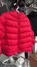 鸭鸭（YAYA）儿童轻薄羽绒服短款小童中大童连帽男女童2023秋冬洋气童装外套 中国红 100 实拍图