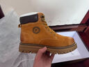 骆驼（CAMEL）【王俊凯同款】马丁靴男鞋冬季新款高帮大黄靴女户外工装登山靴子 GE122W7757T 金黄色 (男款) 43 实拍图