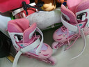 361°儿童轮滑鞋初学者男童女童溜冰鞋闪光轮旱冰鞋尺码可调节 粉色S码 实拍图