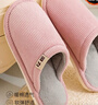 回力日系柔软情侣棉拖秋冬家居室内保暖棉鞋女款HL0006皮红38-39码 实拍图