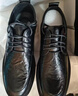 XO皮鞋男【牛皮】2025秋冬正装商务男鞋系带德比鞋西装鞋 黑色 42 实拍图