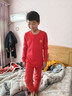 红豆儿童内衣套装纯棉男女童秋衣裤本命年鸿运红色新年招福H1071 150 实拍图