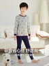 红豆儿童纯棉内衣套装男女童秋衣秋裤睡衣棉毛衫套装M1241麻灰140 实拍图
