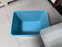 SPACEXPERT 衣物收纳箱特大号塑料整理箱车载储物箱80L蓝色 1个装 带轮 实拍图