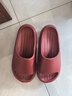 朴西新款EVA踩屎感厚底拖鞋女士居家室内情侣拖鞋男 安哥拉红 39-40 实拍图