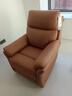 左右沙发功能皮感科技布单人沙发单椅DZY6010 暮光橙31055 实拍图