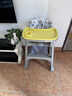 HUAERLE宝宝餐椅家用同款肯德基婴儿餐椅可调高度吃饭餐桌多功能学坐椅子 豪华款【黄色餐盘+坐垫+轮子】 实拍图