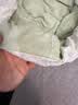 南极人（Nanjiren）冬天1.8x2米被子冬季秋冬被大豆纤维被冬被6-8斤加厚双人被芯棉被 皱皱纱亲肤被-白拼浅绿【蓬松柔软可裸睡】 180*220cm约4斤 春秋被室温15-24℃ 实拍图