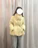 谜秀小暖炉黄色收腰羽绒服女2026秋冬可拆卸狐狸毛领轻便保暖中长外套 黄色 L 实拍图