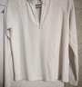 优衣库女装HEATTECH弹力摇粒绒半拉链套头衫/打底衫479693 01 乳白色 L /160/88A 实拍图