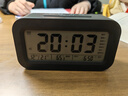康巴丝（Compas）闹钟夜光聪明灯智能语音报时起床神器自动感光三组闹铃小闹钟儿童学生钟 2139 黑色电池款 实拍图