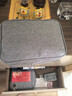 必优美数据线数码收纳包充电器便捷携带洗漱包鼠标移动电源充电宝配件包 中号双层-灰色 实拍图