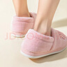 京东京造家居包脚棉拖鞋轻简毛绒保暖包跟棉拖鞋女款 花簇粉40-41 JZ-3222 实拍图