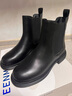 天美意短靴加绒女切尔西靴保暖女靴子 黑色-绒里【热卖经典款】 38 实拍图