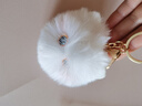 仿獭兔毛小柿子可爱书包包挂件毛绒球玩偶公仔汽车钥匙扣挂饰礼物 1个装【猫猫球钥匙扣】 1个装 实拍图