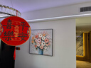 墨派（Mopai）餐厅装饰画手绘油画美式花卉高端客厅肌理挂画正方形壁画免打孔 锦上添花 90*90cm手绘油画 实拍图
