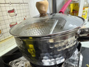 神田日本雪平锅不锈钢小奶锅热奶锅煮面泡面锅宝宝婴儿辅食锅进口汤锅 雪平锅（含玻璃盖+蒸格） 18cm 实拍图
