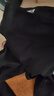 森马（Semir）休闲裤女修身磨毛轻暖小脚裤2024秋冬新款显腿长九分鲨鱼裤瑜伽裤 黑色90001 S 实拍图