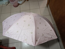 天堂 防紫外线晴雨伞三折 便携黑胶遮阳太阳伞晴雨两用 甜杏粉 实拍图